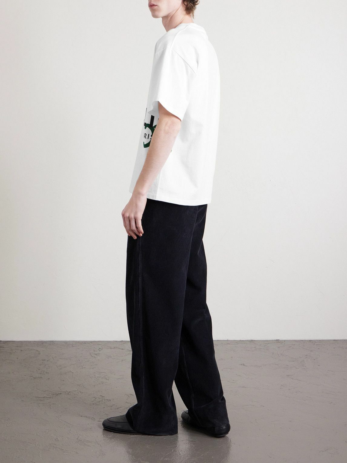 CELINE ロゴプリント ホワイトTシャツ CELINE セリーヌ 半袖 Tシャツ RX00F507ZCAS4 クルーネック 白