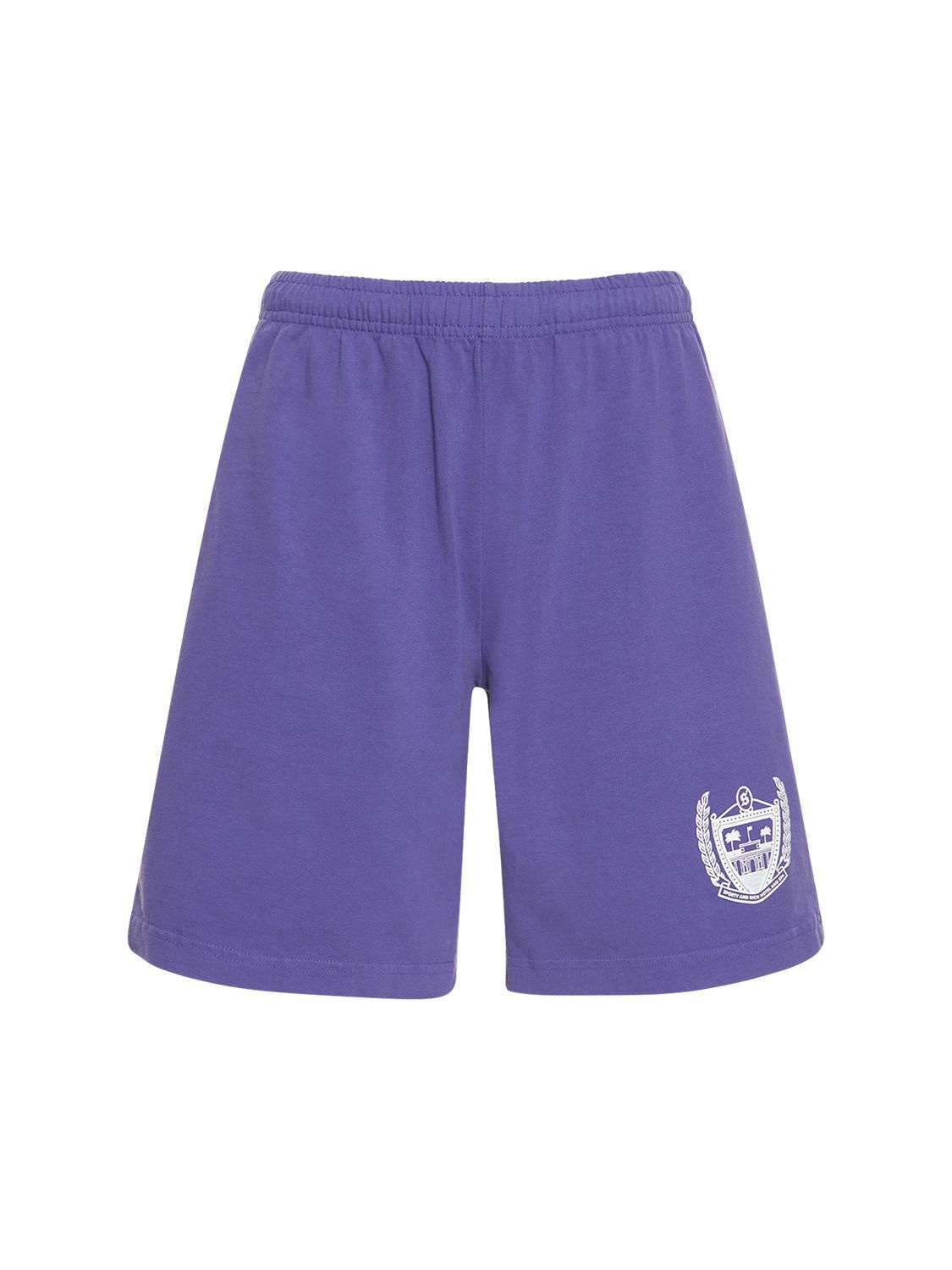Photo: SPORTY & RICH Beverly Hills Cotton Gym Shorts