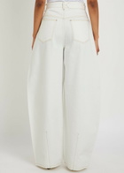 Jacquemus Le De-nimes Ovalo Barrel-leg Denim Jeans Off White