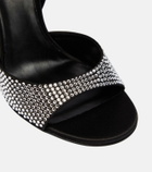 Versace Crystal-embellished satin sandals