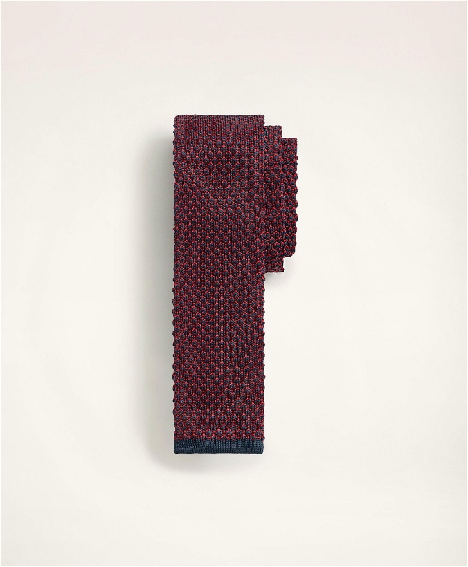 Photo: Brooks Brothers Men's Classic Knit Tie | Navy/Red