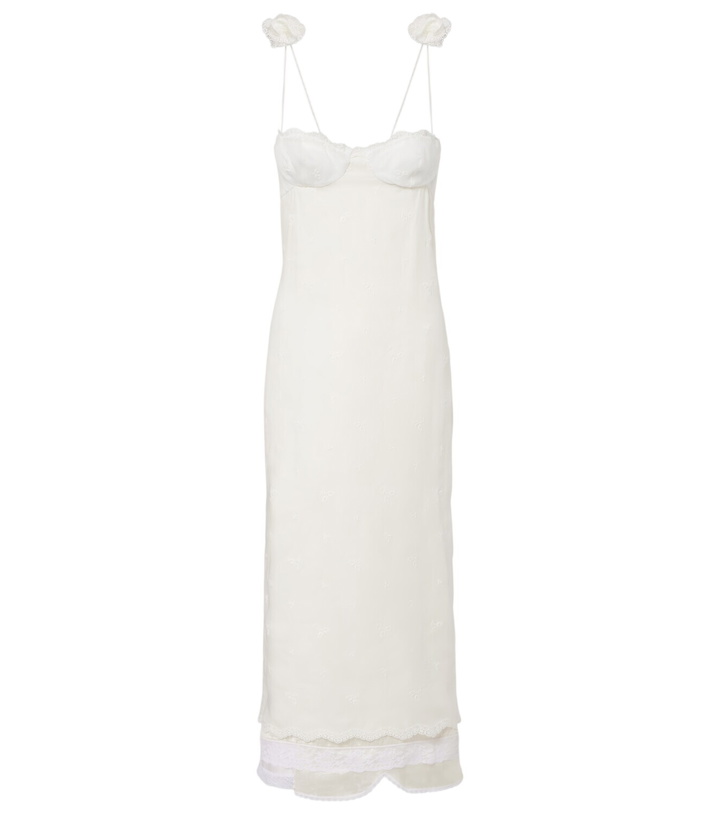 Photo: Magda Butrym Embroidered silk, wool and cotton-blend midi dress