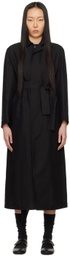 Yohji Yamamoto Black Semi-Sheer Coat