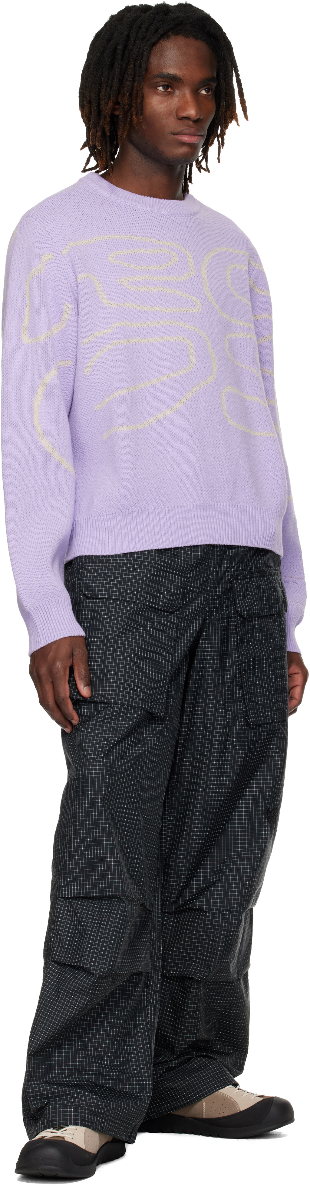 RCOS Purple Stack Logo Knit Sweater