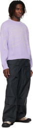 RCOS Purple Stack Logo Knit Sweater