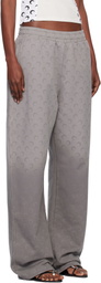 Marine Serre Gray Faded Moon Fleece Sweatpants