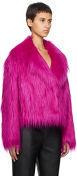 Stand Studio Pink Janet Faux-Fur Jacket