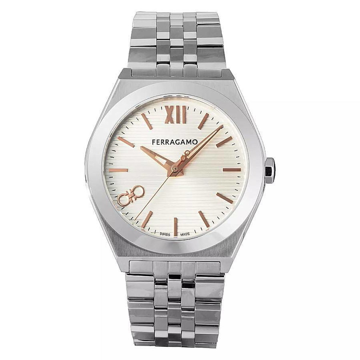 Photo: Ferragamo Vega Quartz Silver Dial Watch SFKI00924