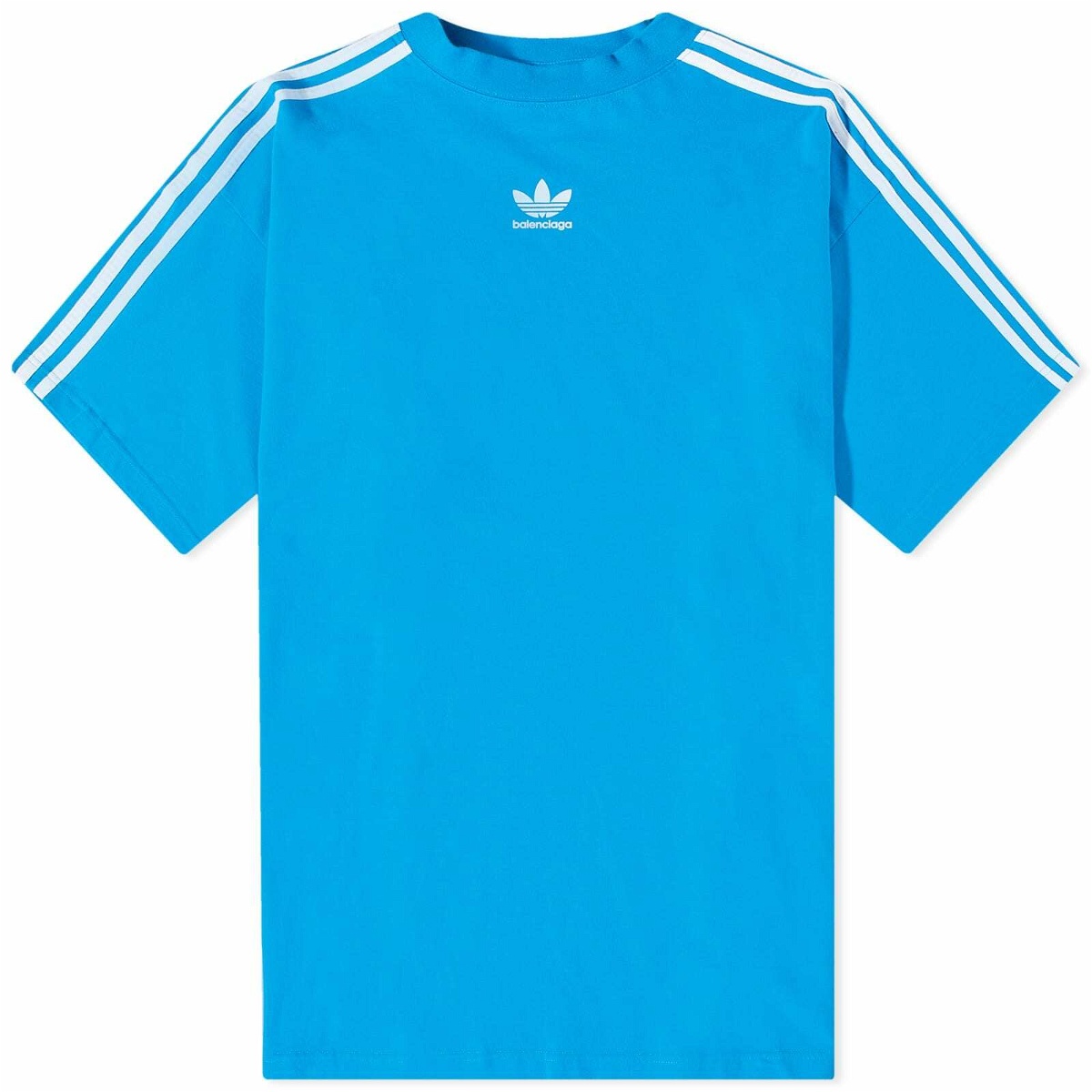Balenciaga x Adidas T-Shirt in Blue/White Balenciaga