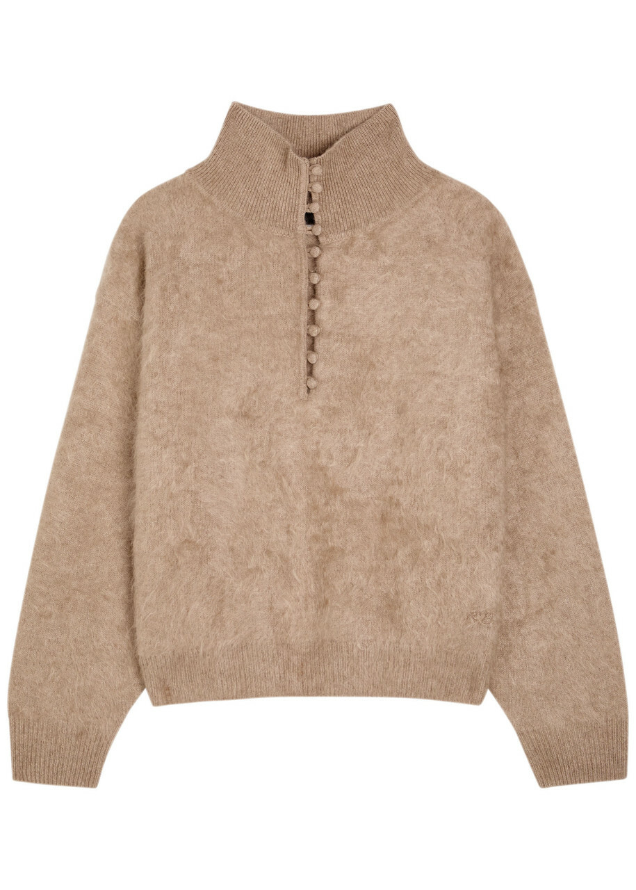 Rag & Bone Jada Brushed Cashmere Jumper Camel