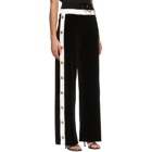 Balmain Black Velour Vented Lounge Pants