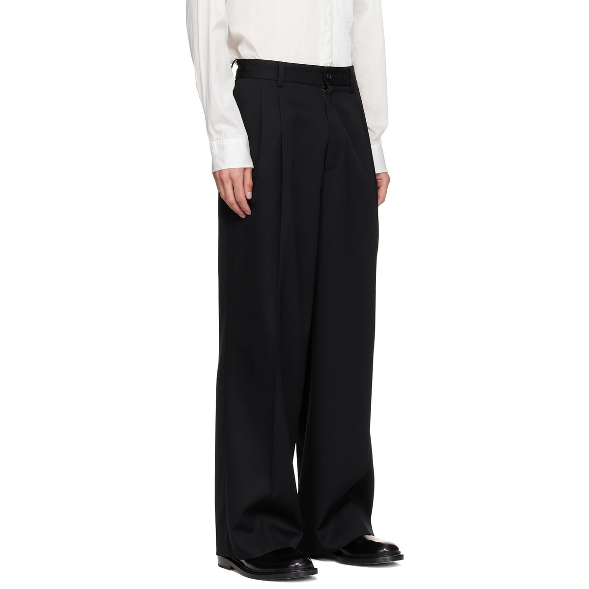 ssstein Black Long Wide Trousers