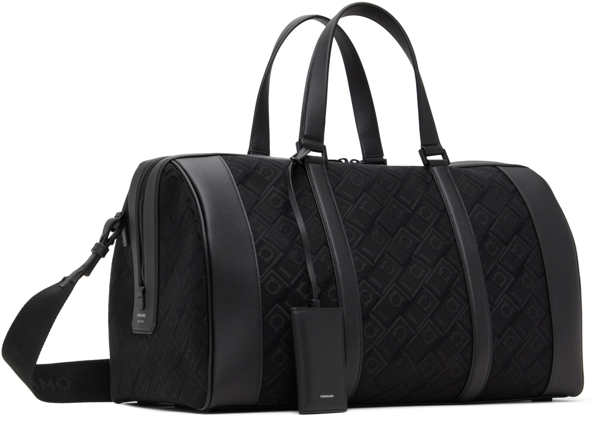 Ferragamo Black Monogram Duffle Bag