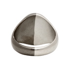 Maison Margiela Silver and Black Dual Signet Ring