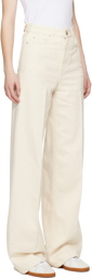 TOTEME Off-White Wide-Leg Jeans