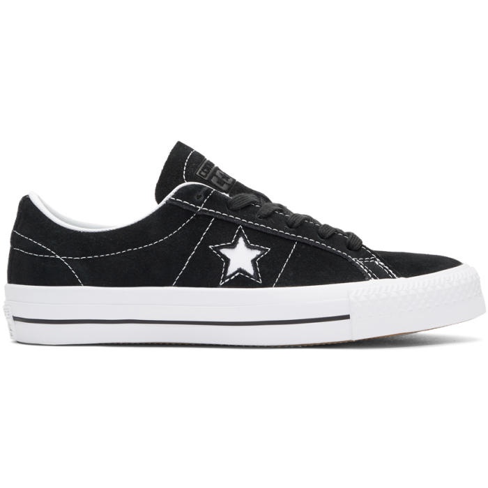 Photo: Converse Black Suede One Star Skate Sneakers