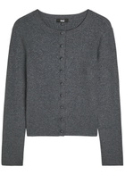 Paige Anzu Metallic Knit Cardigan Dark Grey