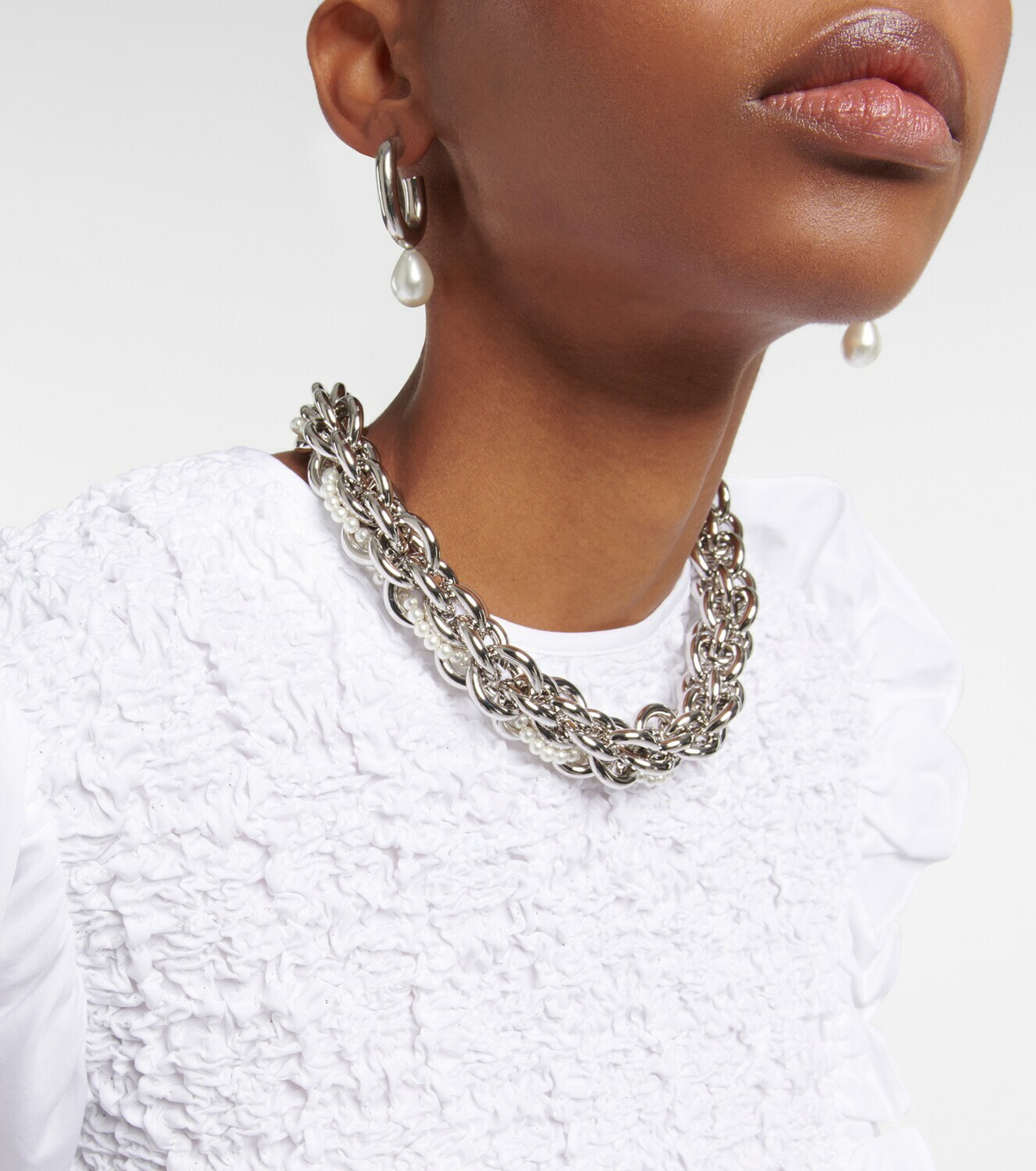 Simone Rocha - Faux-pearl embellished necklace Simone Rocha
