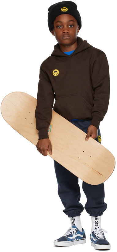 Photo: OOOF Kids Brown Smiley Hoodie