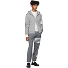 Thom Browne Grey 4-Bar Half and Half Hoodie