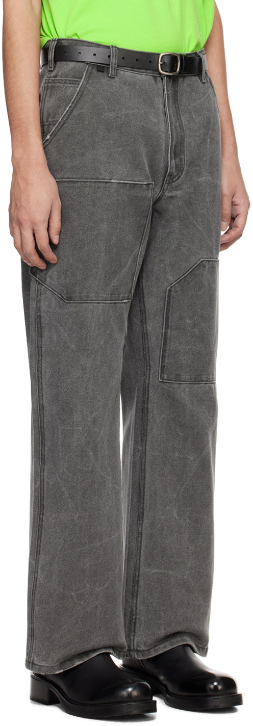 パンツ Acne Studios PATCH CANVAS TROUSERS PANTS Acne Studios – Patch Canvas Trousers Carbon Gray
