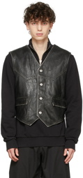 Han Kjobenhavn SSENSE Exclusive Black Leather Vest
