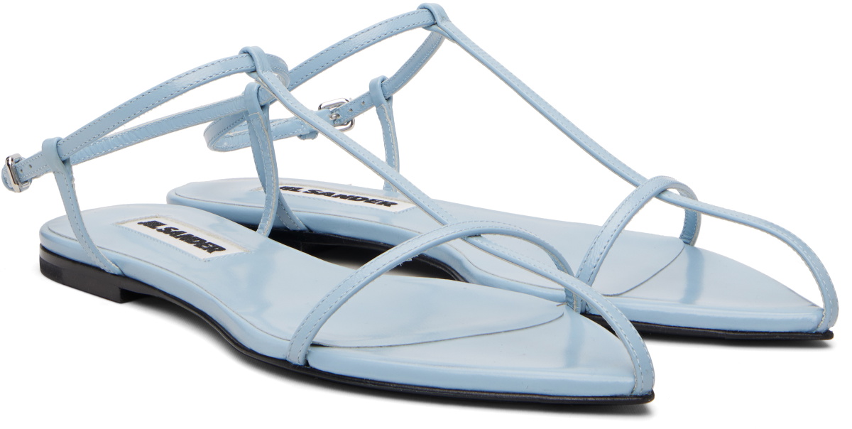 Jil Sander Blue Cage Flat Sandals