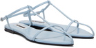 Jil Sander Blue Cage Flat Sandals