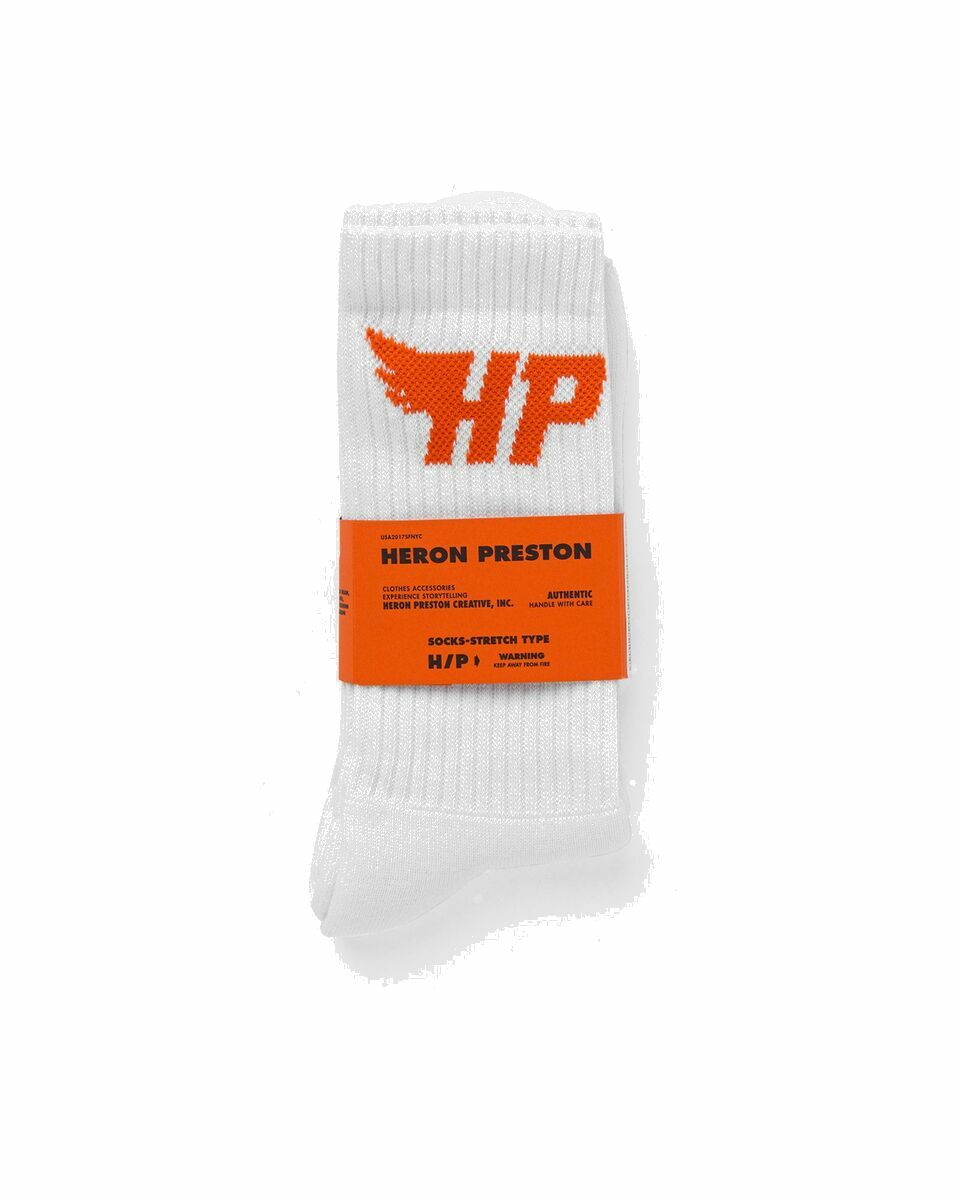 Photo: Heron Preston Hp Fly Long Socks White - Mens - Socks