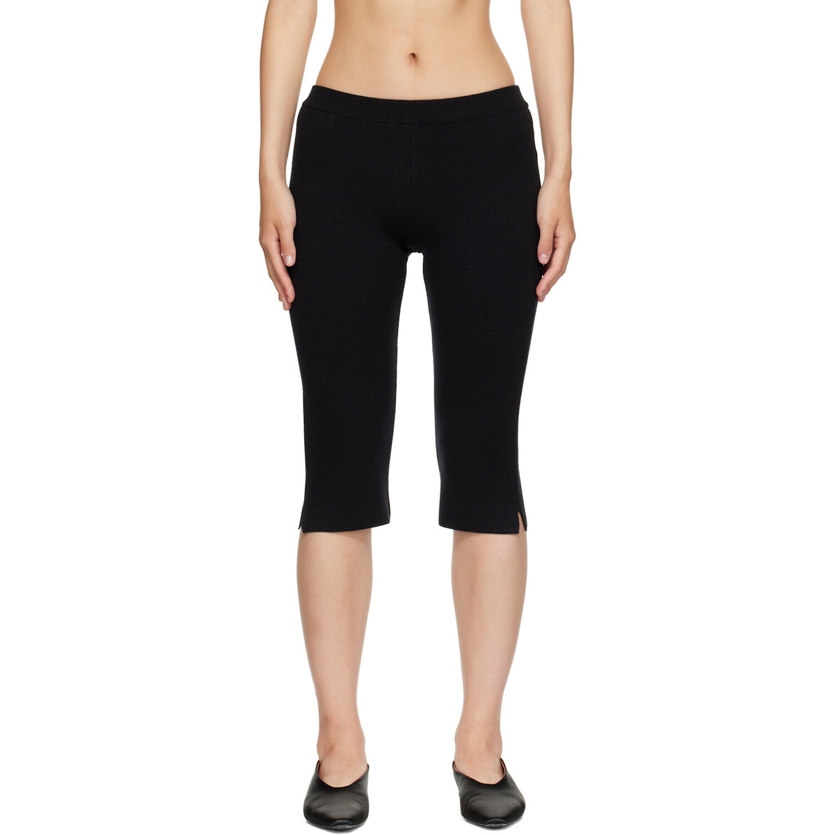 Nothing Written Black Wool Capris