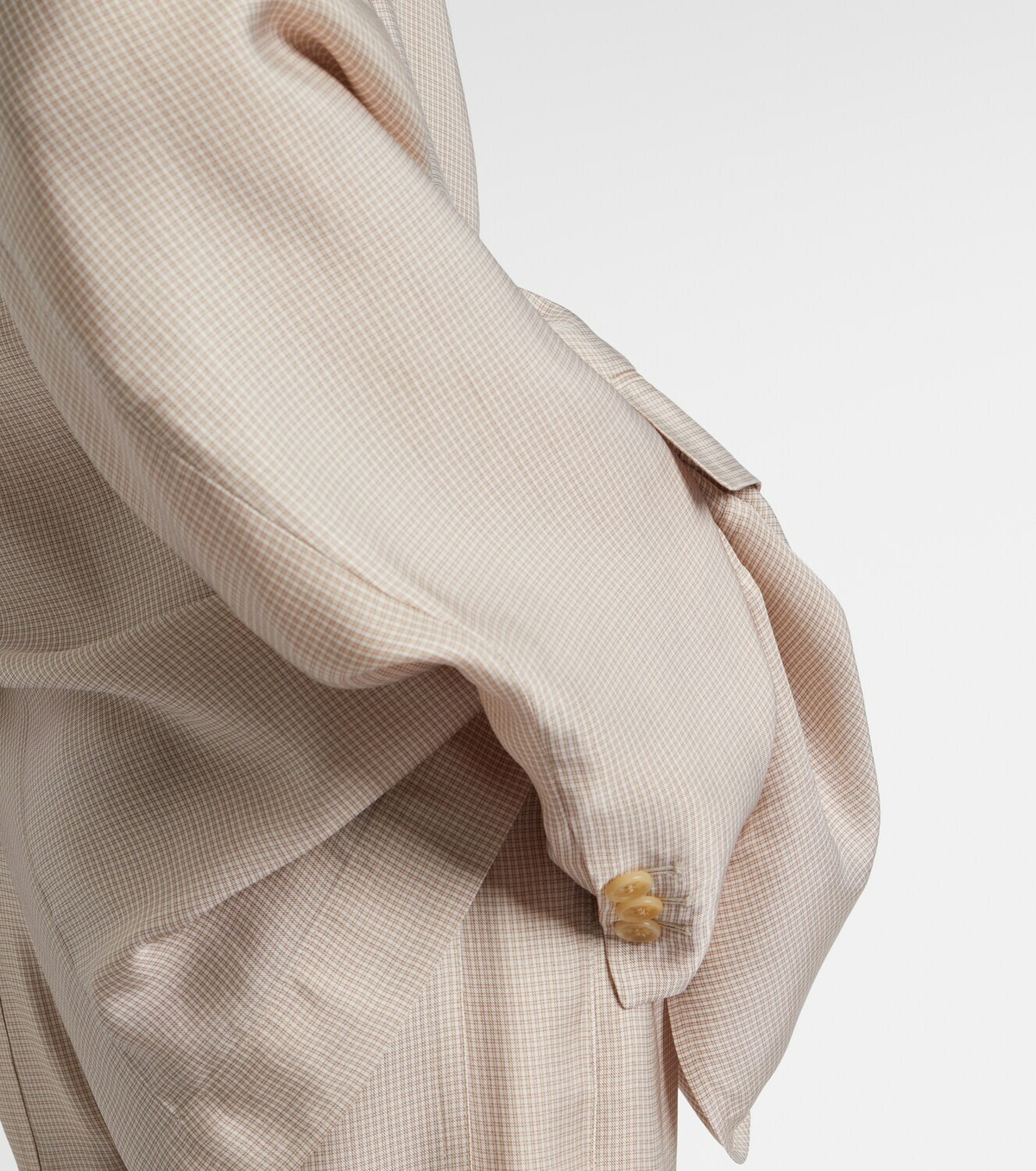 Acne Studios Checked scarf-detail blazer