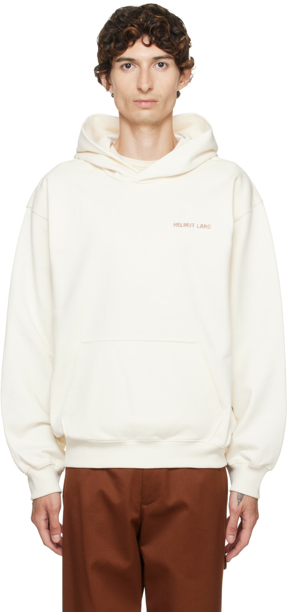 Helmut Lang Off-White Logo Hoodie