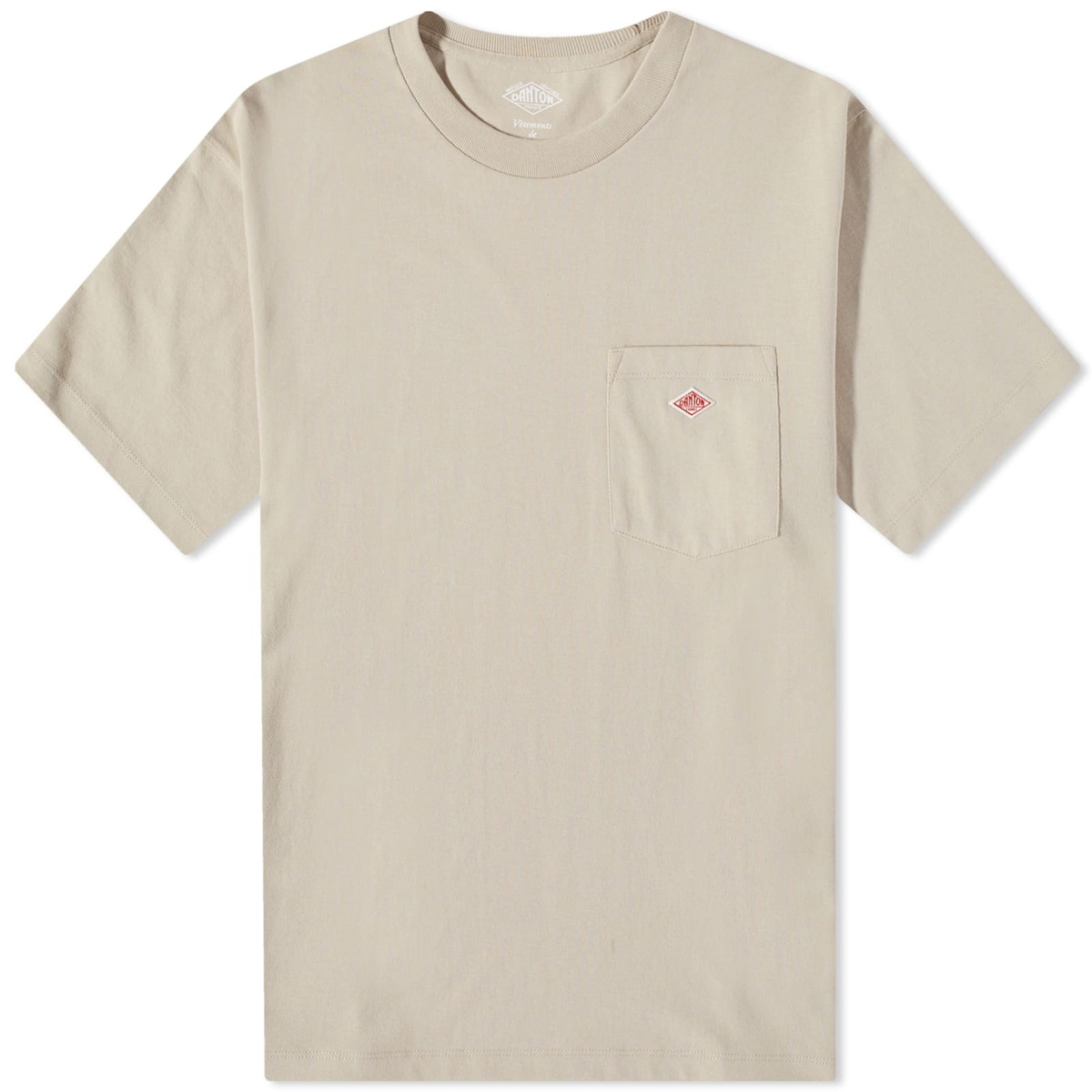 Danton Men's Pocket T-Shirt in Greige Danton