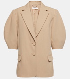 Chloé Puff-sleeve linen blazer