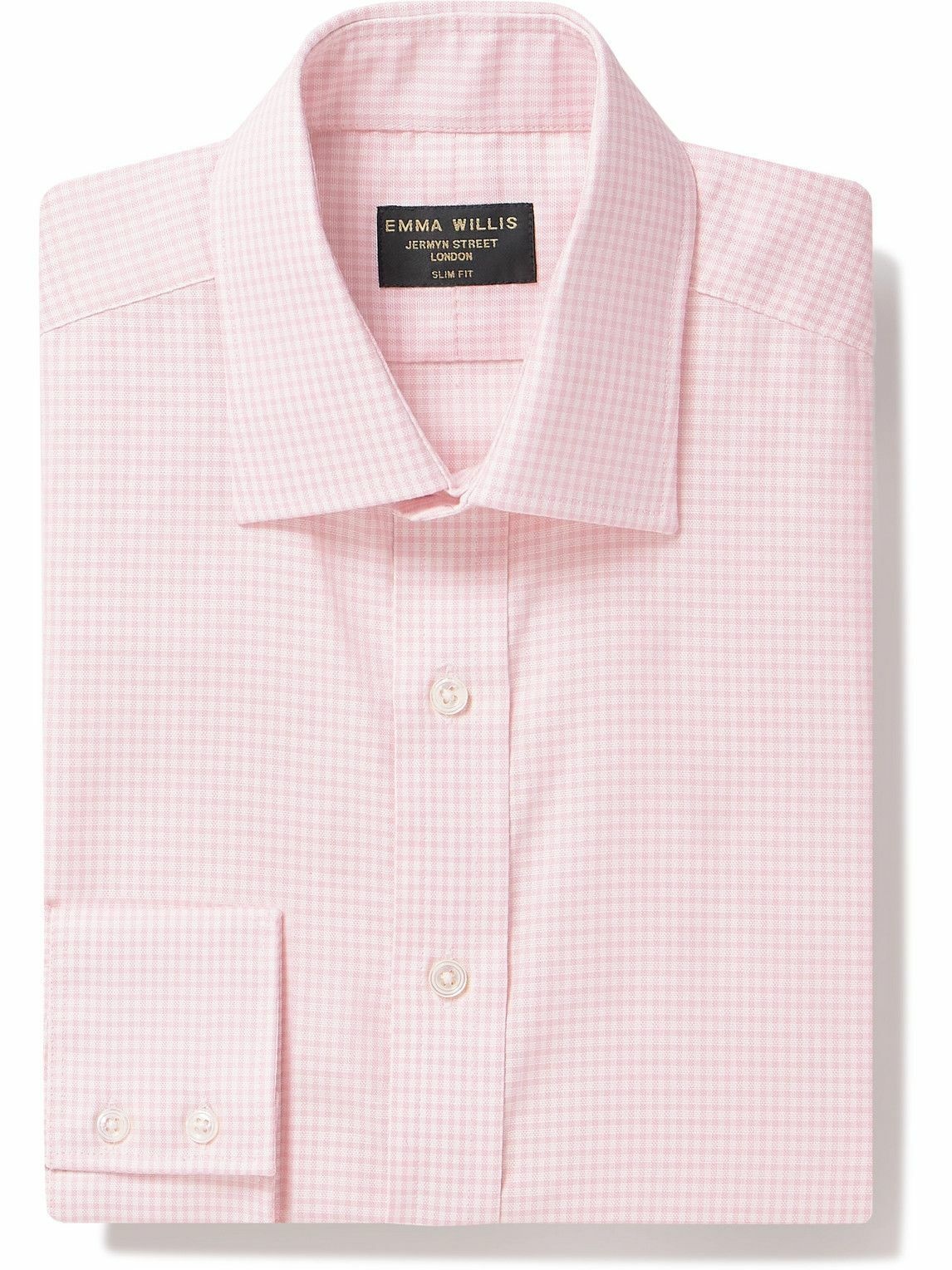 Photo: Emma Willis - Slim-Fit Checked Cotton Oxford Shirt - Pink