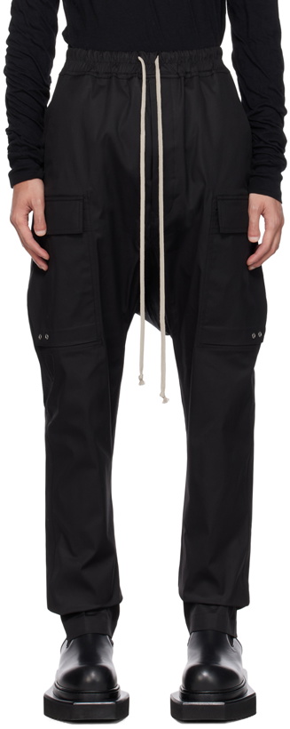 Photo: Rick Owens Black Drawstring Cargo Pants