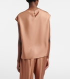 Asceno Dasha silk twill top