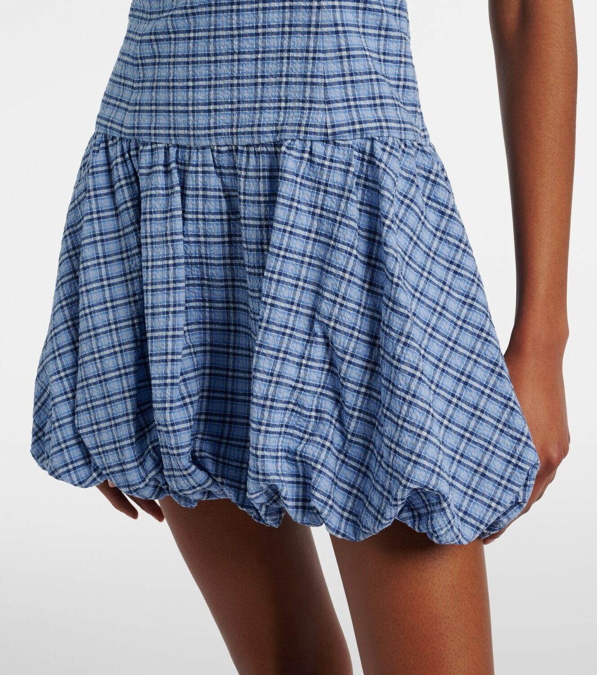Faithfull Pelea checked cotton minidress