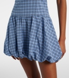 Faithfull Pelea checked cotton minidress