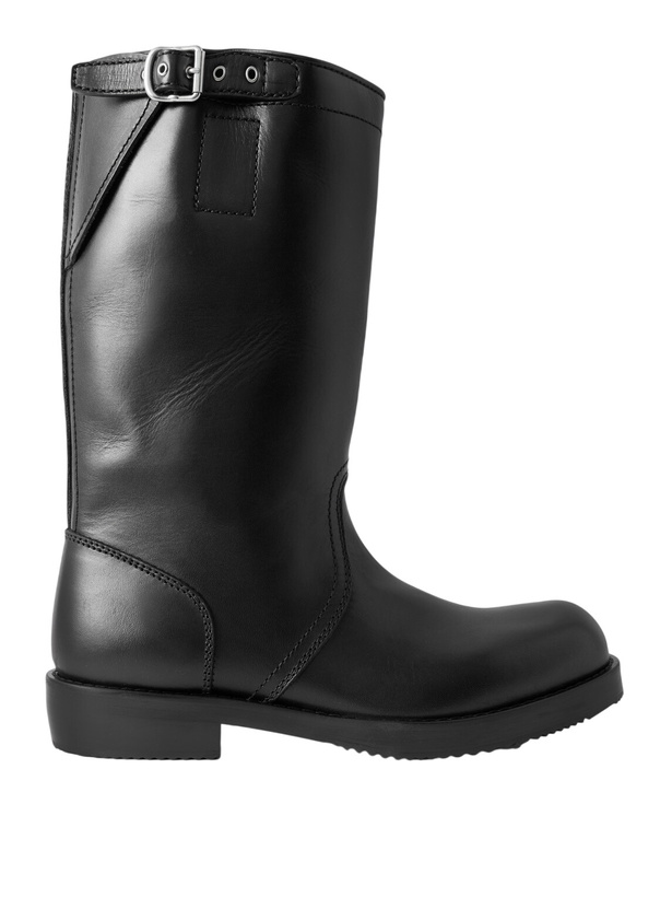 Photo: Dries Van Noten - Buckled Leather Boots - Black