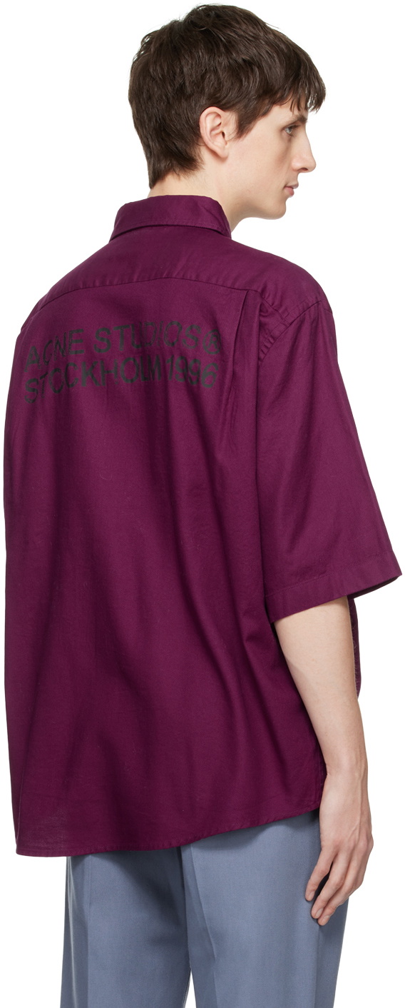 Acne Studios Purple ButtonUp Shirt Acne Studios