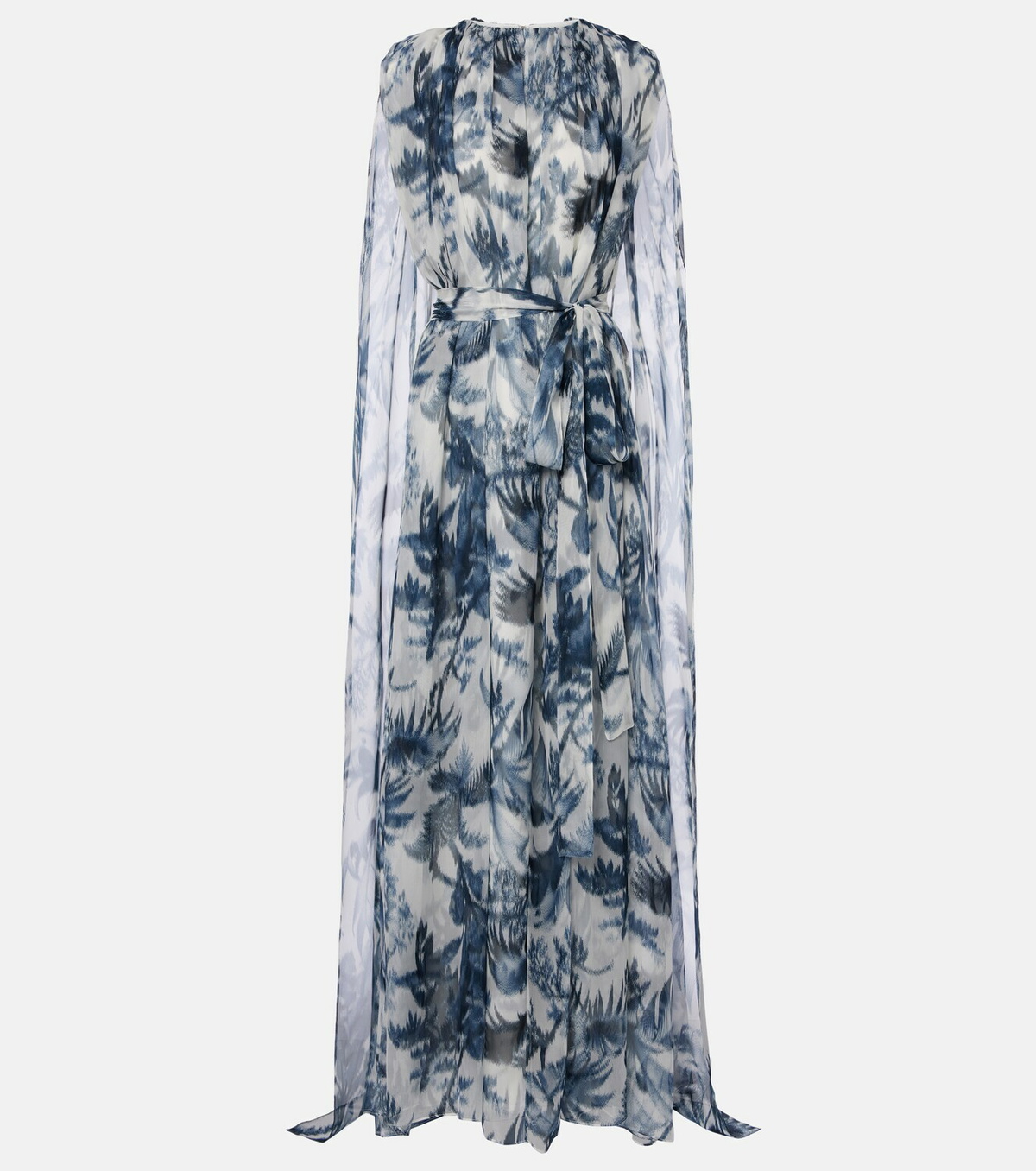 Oscar de la Renta Caped silk gown
