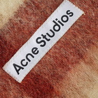 Acne Studios Men's Vana Mohair Check Scarf in Beige/Rust Red