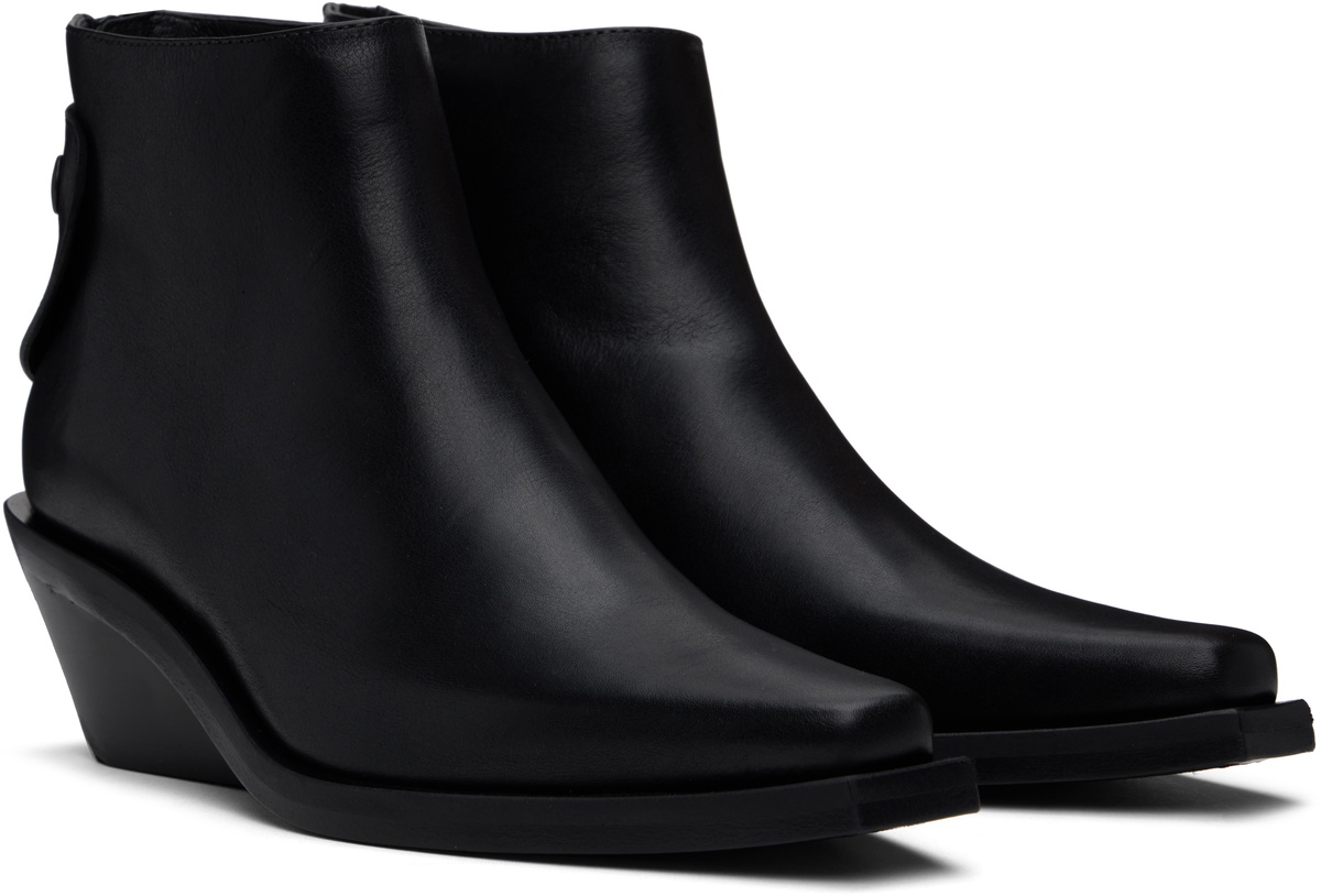 Ann Demeulemeester Black Kay Pointy Medium Heel Ankle Boots