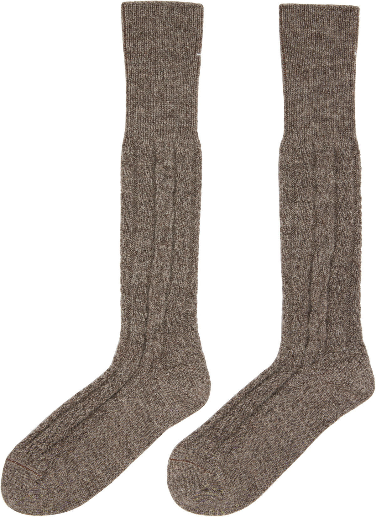 Maison Margiela Brown Bootleg Socks
