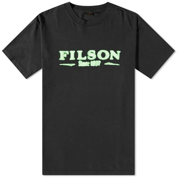 Photo: Filson Men's Logo Pioneer T-Shirt in Black