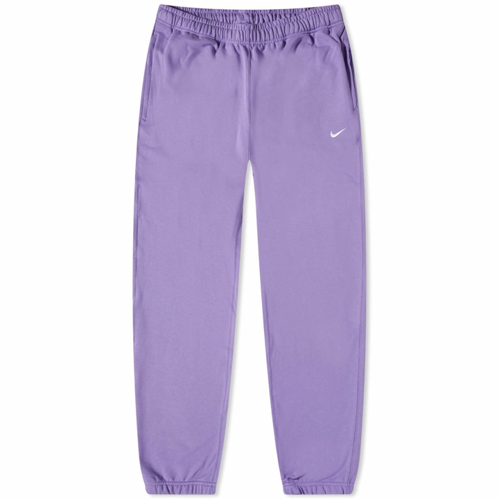 Photo: Nike Men's Solo Swoosh Pant in Space Purple/White