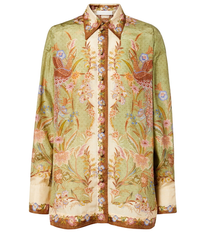 Photo: Zimmermann Indra printed silk shirt