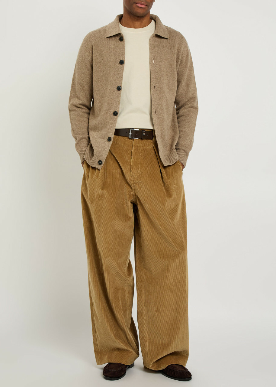 Sunspel Wool Cardigan Sand