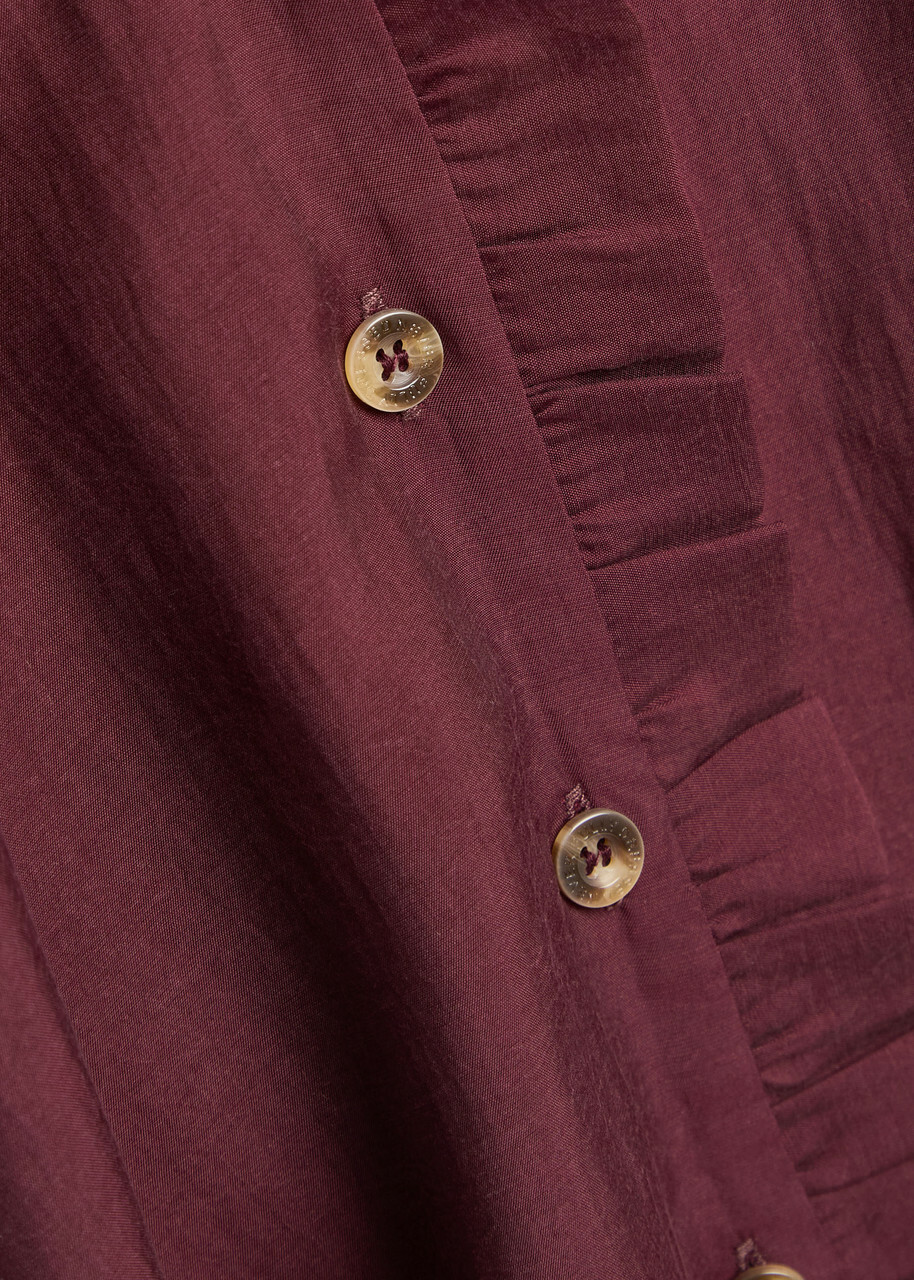 Never Fully Dressed Miley Ruffle-trimmed Woven Shirt Red